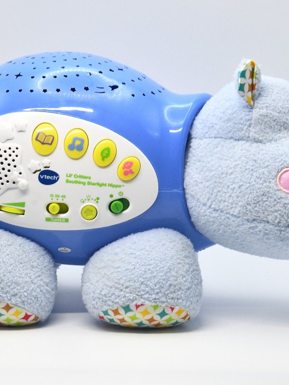 VTech Lil' Critters Soothing Starlight Hippo Baby Sleep Soother Night Light Test - Picture 2 of 5